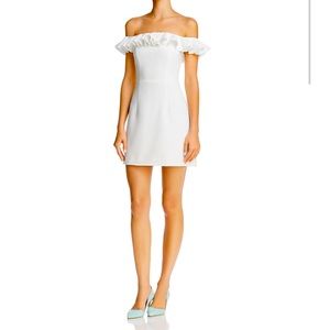 French Connection Ruffle Off-the-Shoulder Dress